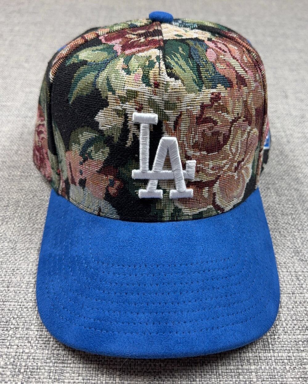 Mitchell & Ness LA Dodgers Floral Tapestry Snapback Hat 60th Patch